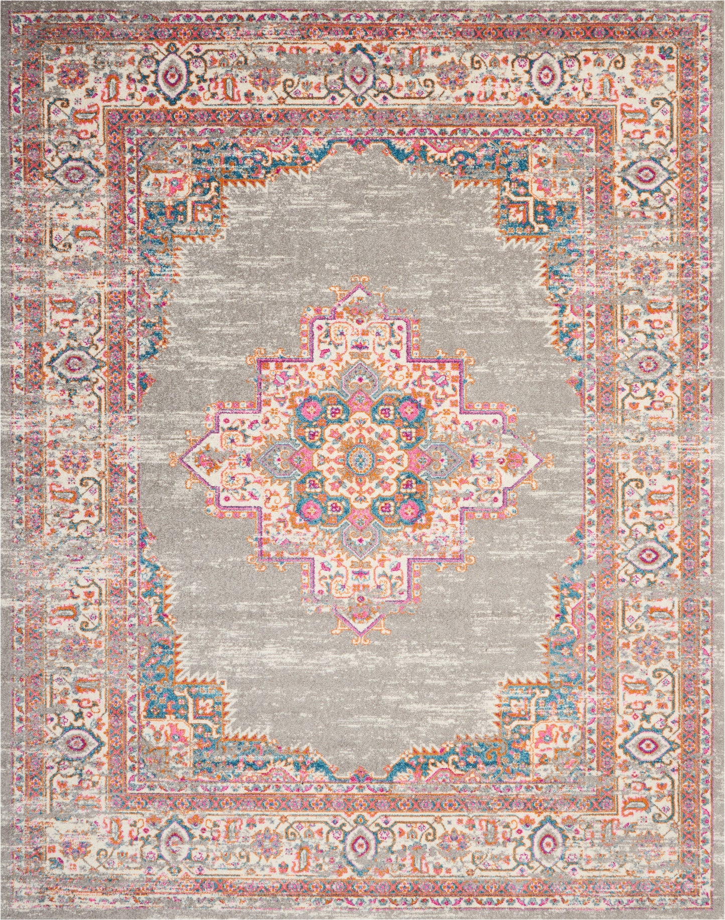 Nourison Home Passion PSN03 Grey Transitional Power-loomed Rugs