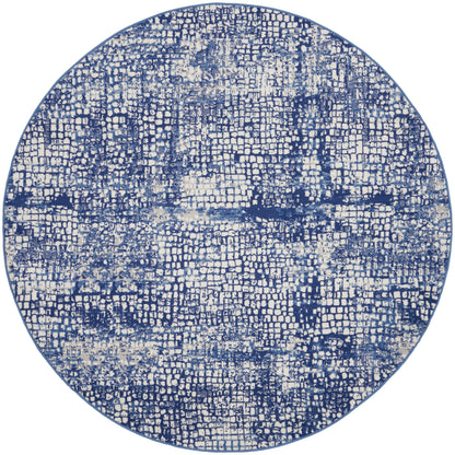 Nourison Home Whimsicle WHS07 Ivory Navy Contemporary Power-loomed Rug
