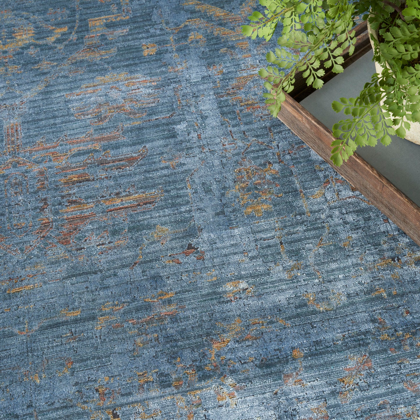 Nourison Home Luxurious  Blue  Traditional