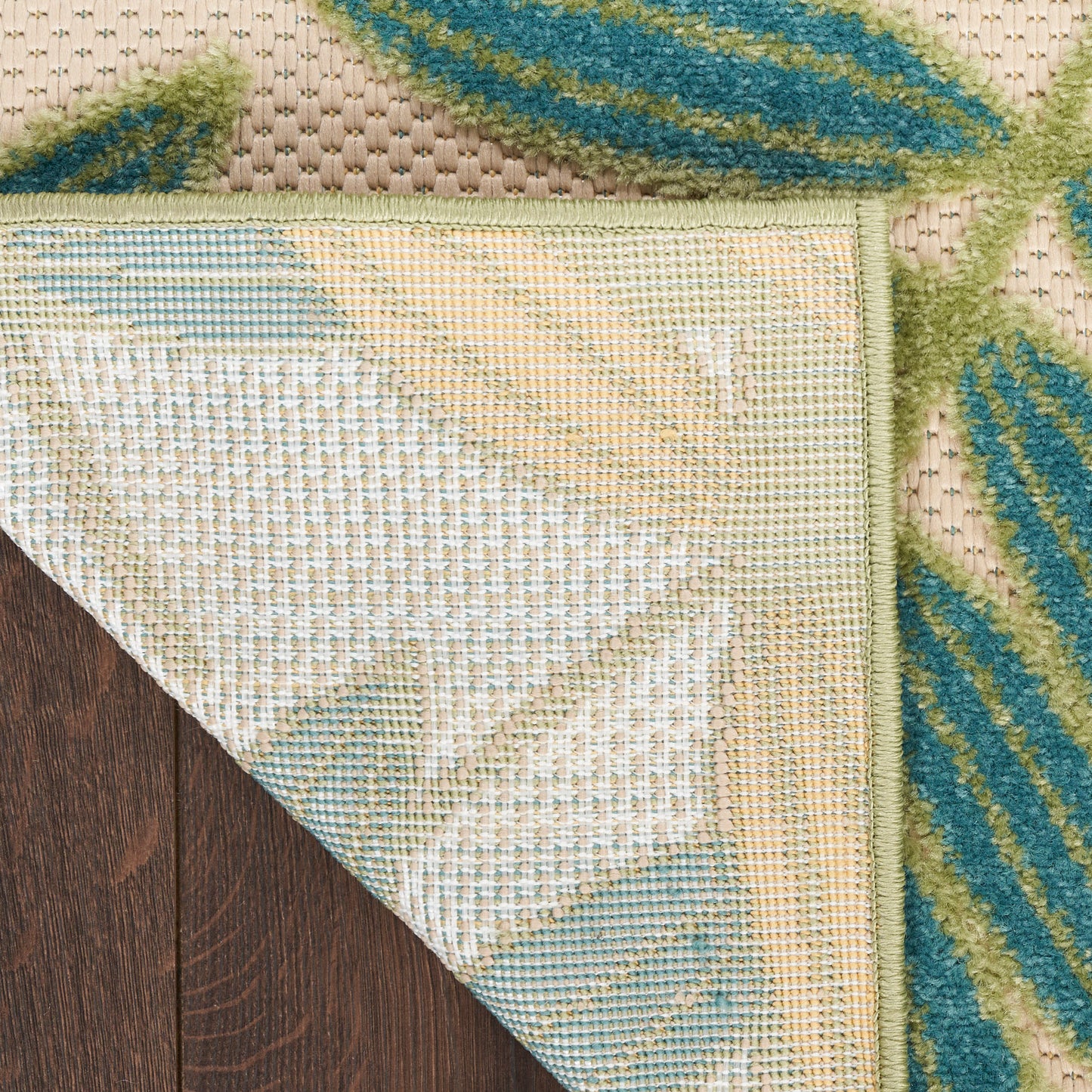 Nourison Home Aloha  Green Multicolor  Contemporary