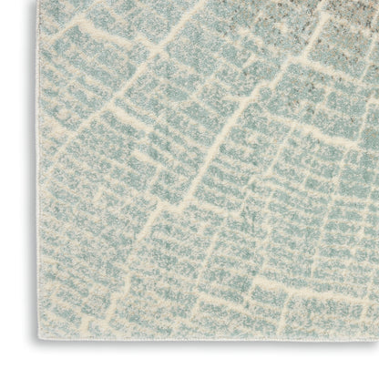 Nourison Home Marmara  Teal Grey Ivory  Contemporary