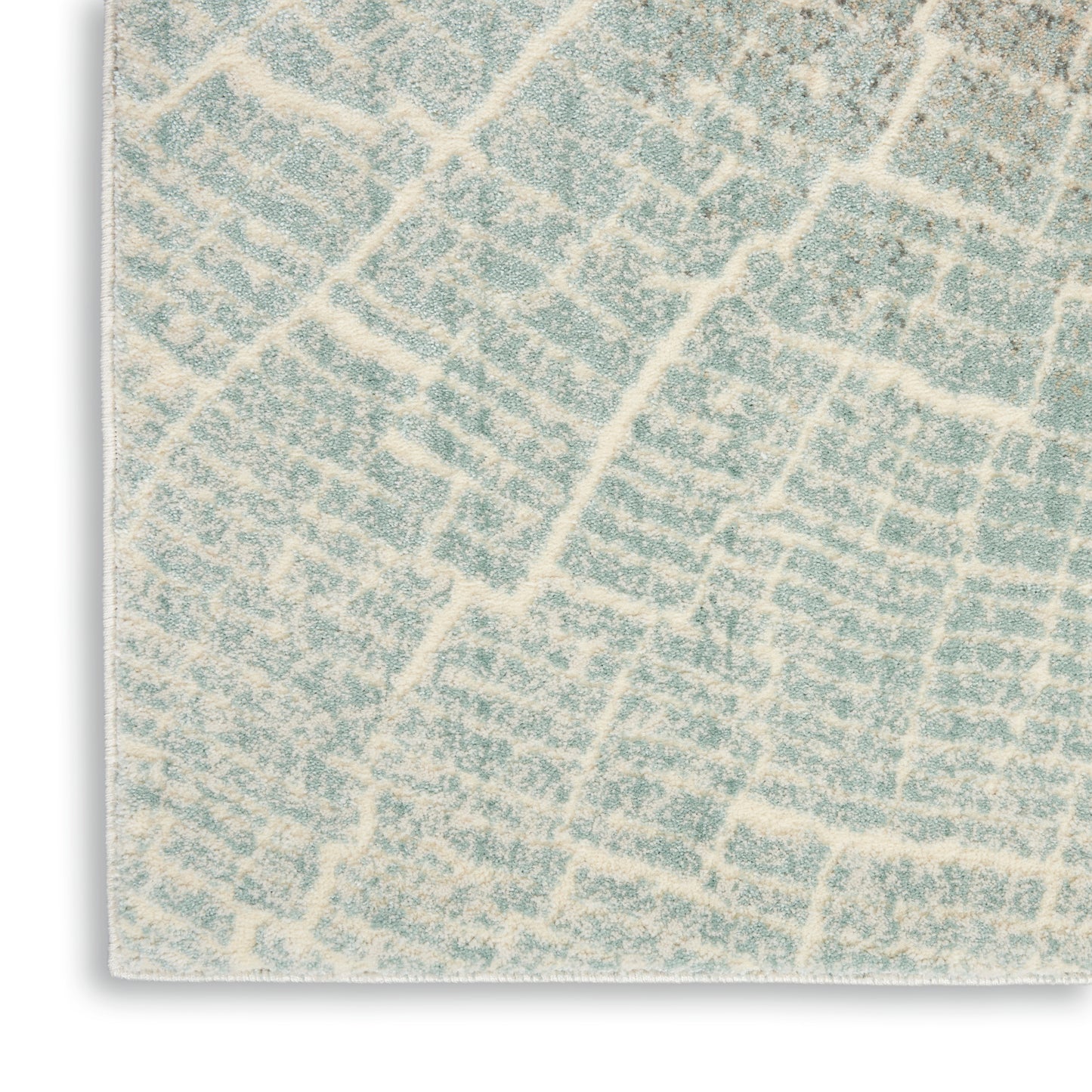 Nourison Home Marmara  Teal Grey Ivory  Contemporary