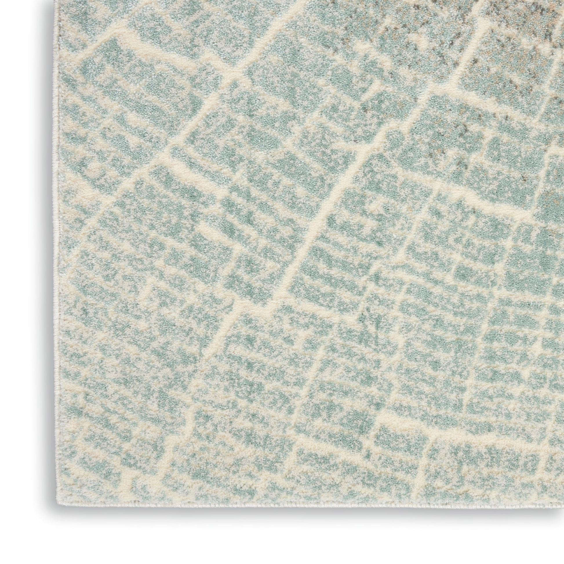 Nourison Home Marmara  Teal Grey Ivory  Contemporary