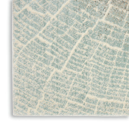 Nourison Home Marmara  Teal Grey Ivory  Contemporary