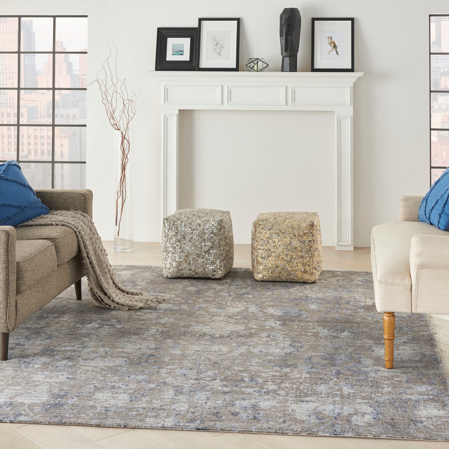 Nourison Home Lucent  Dove  Transitional