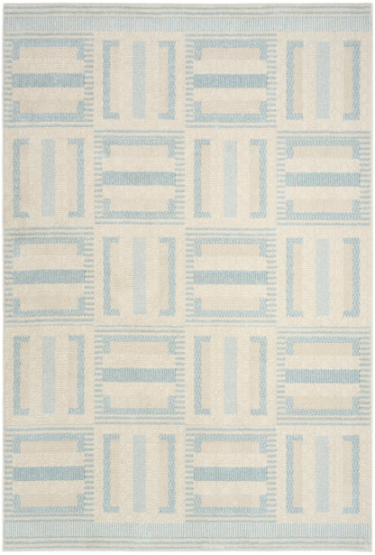 Nourison Home Nordic NRC11 Ivory Blue Contemporary Power-loomed Rug
