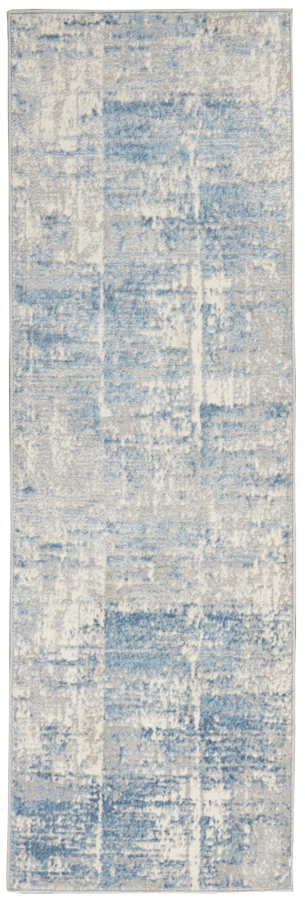 Nourison Home Solace SLA02 Ivory Grey Blue Contemporary Power-loomed Rug
