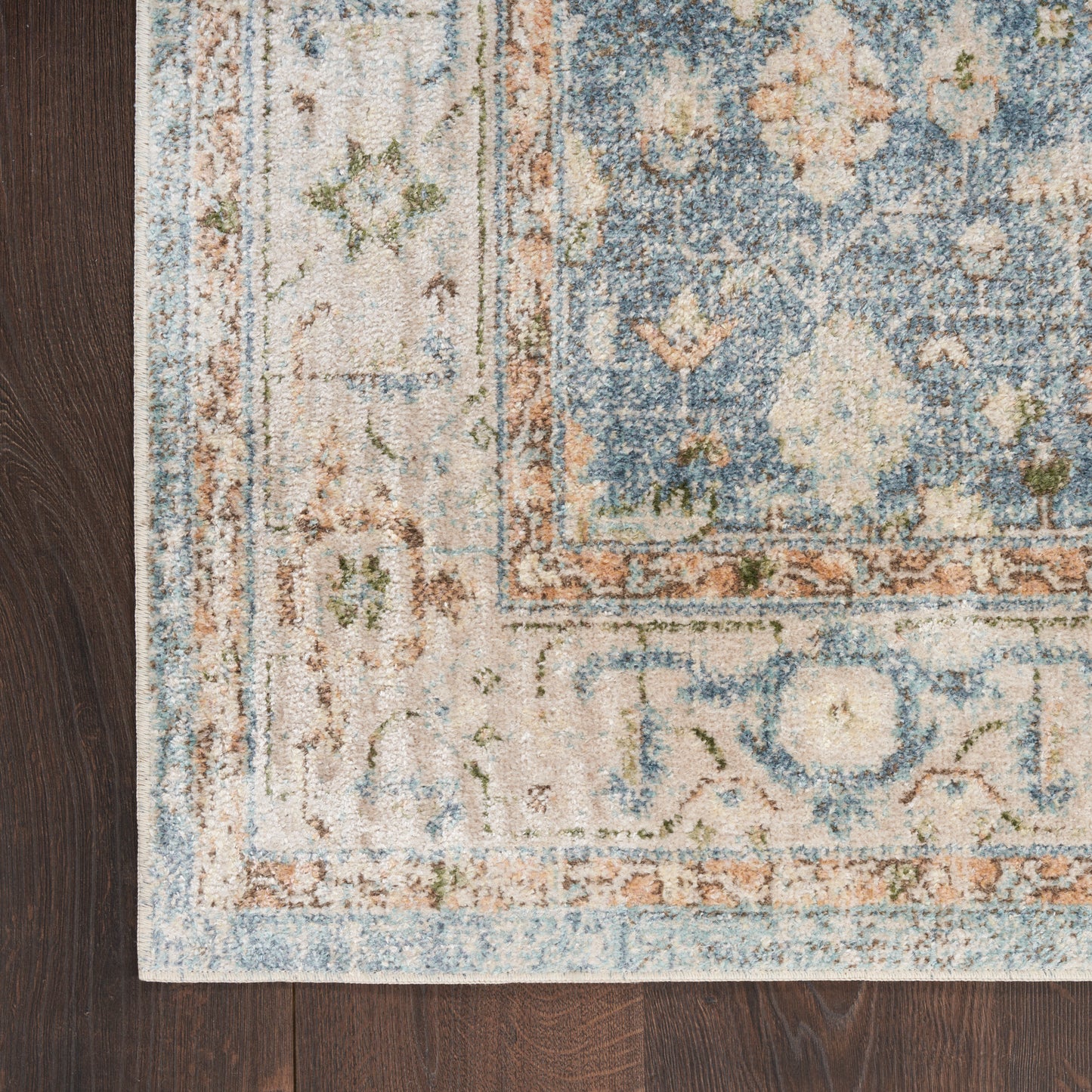 Nourison Home Astra Machine Washable  Silver Blue  Traditional