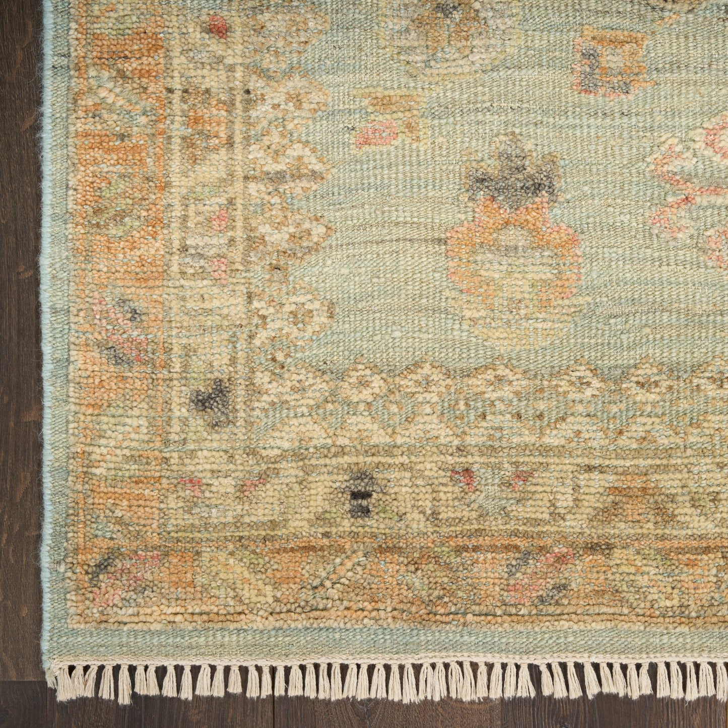 Nourison Home Heritage Vine  Light Blue  Traditional