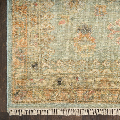 Nourison Home Heritage Vine  Light Blue  Traditional