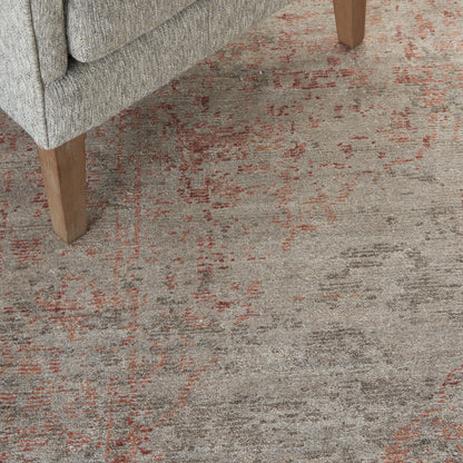Nourison Home Lucent  Silver Red  Transitional