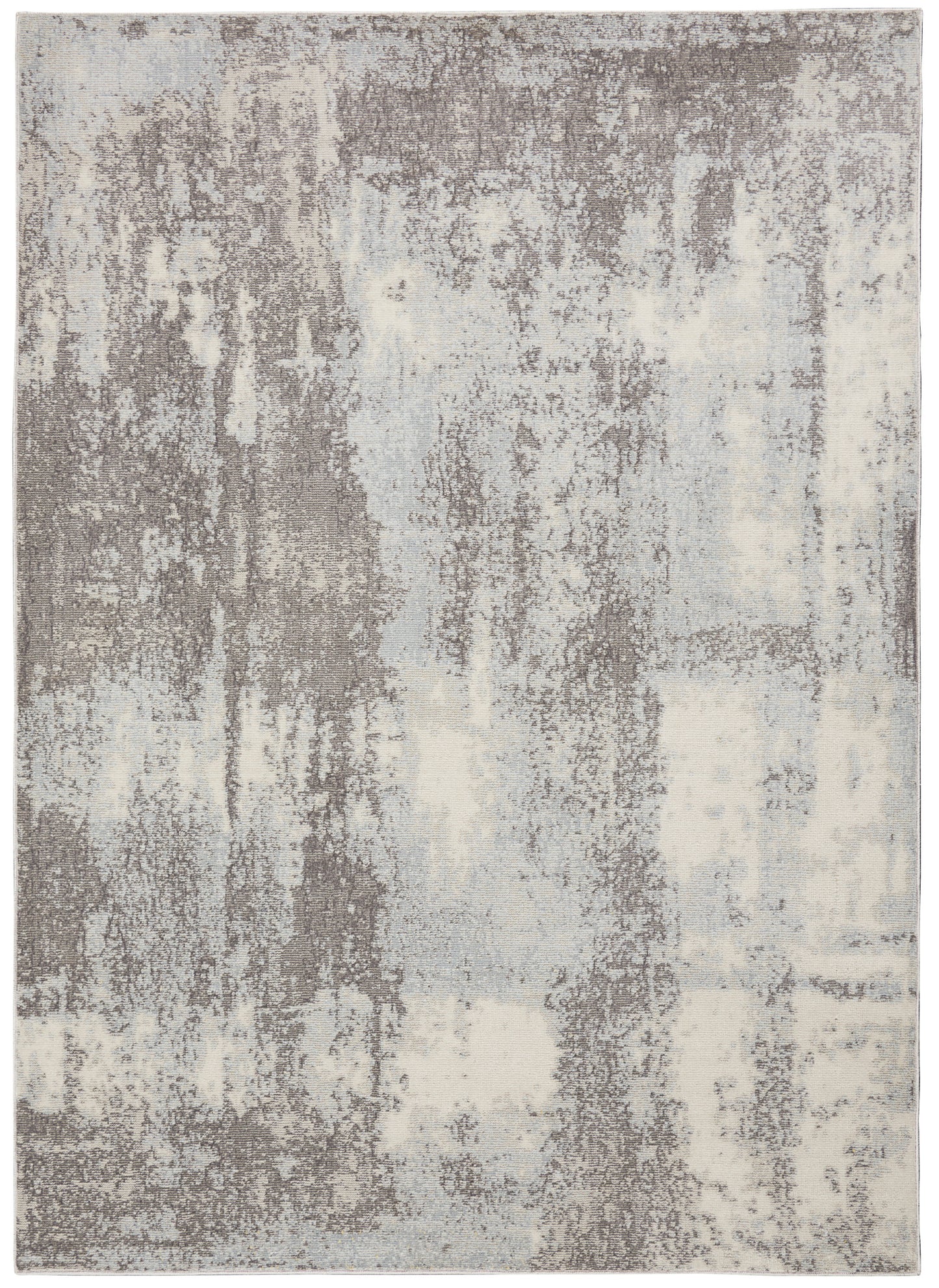 Nourison Home Etchings  Grey Light Blue  Contemporary