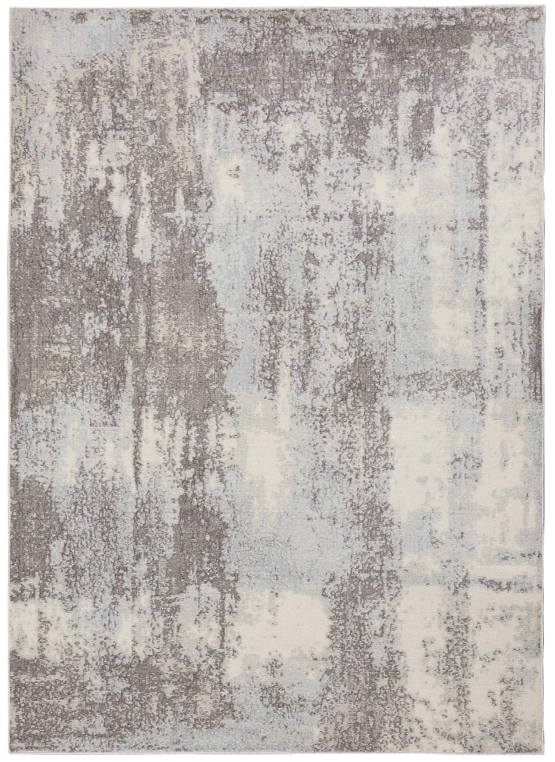 Nourison Home Etchings  Grey Light Blue  Contemporary