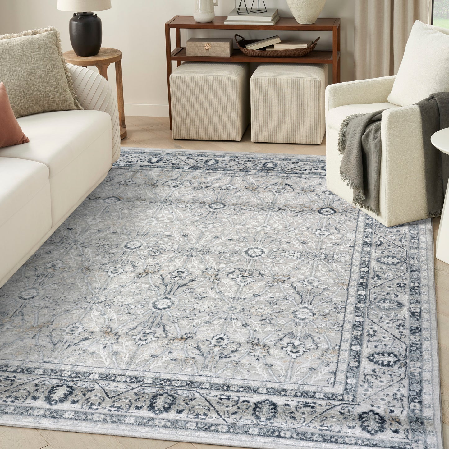 Nourison Home Dekor  Grey Navy  Traditional