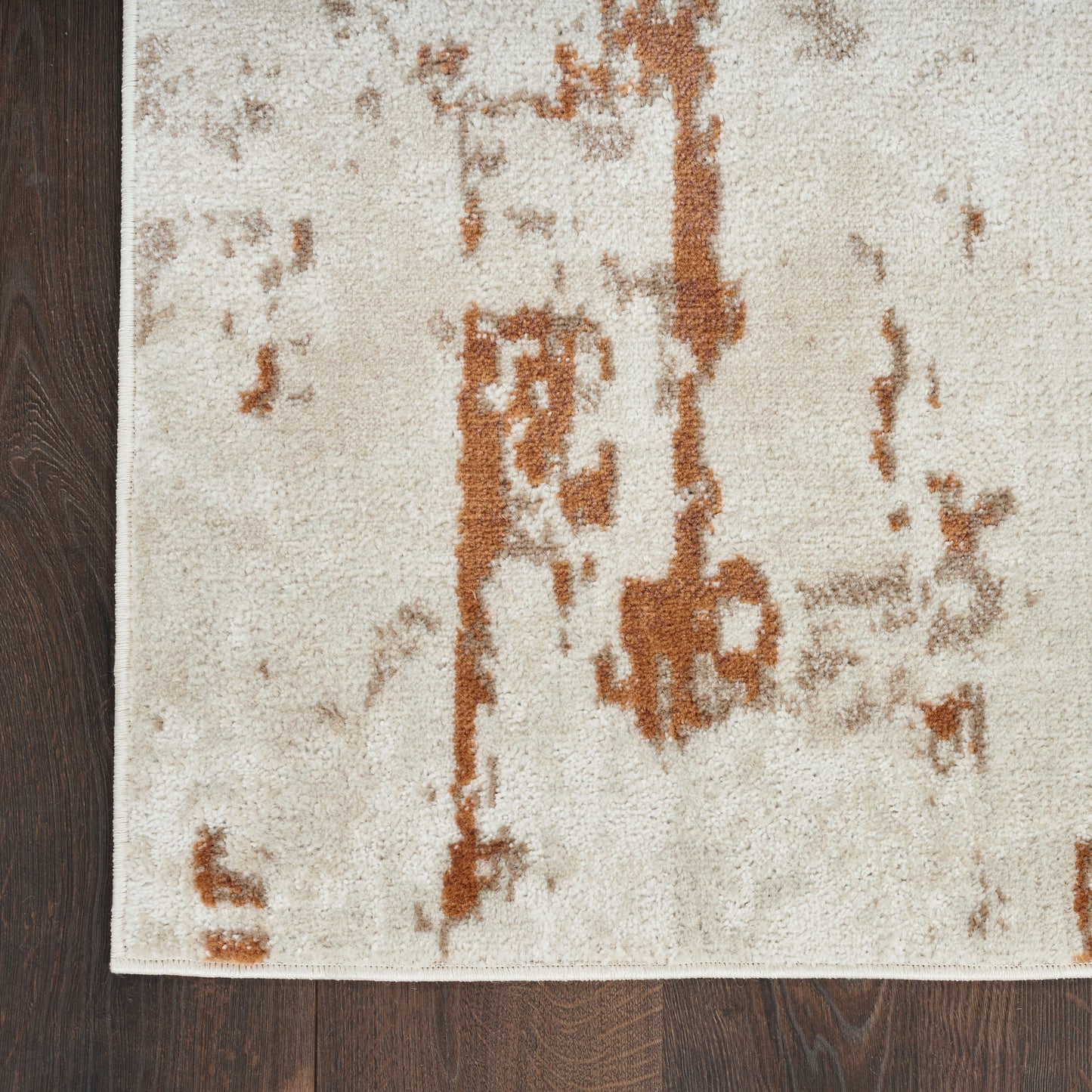 Nourison Home Quarry  Ivory Rust  Contemporary