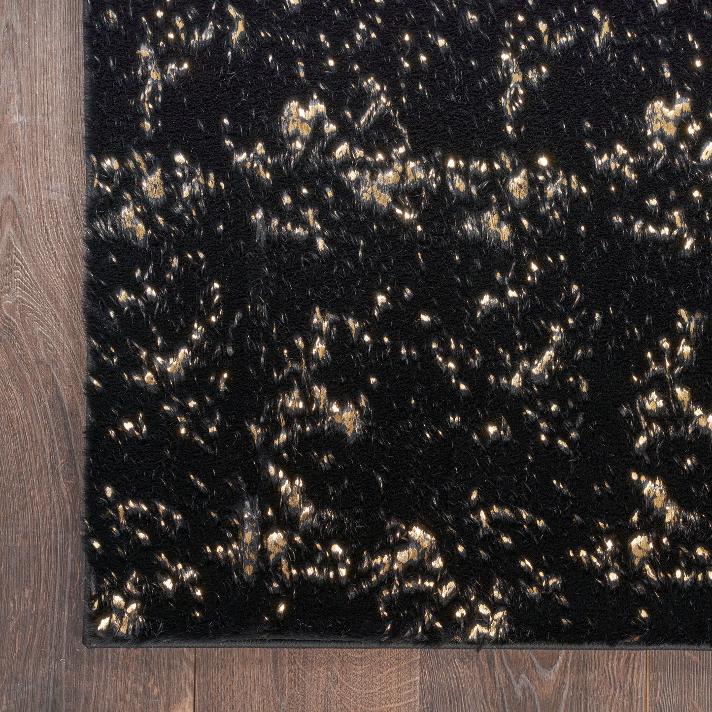 Nourison Home Cozy Shimmer  Black Gold  Contemporary