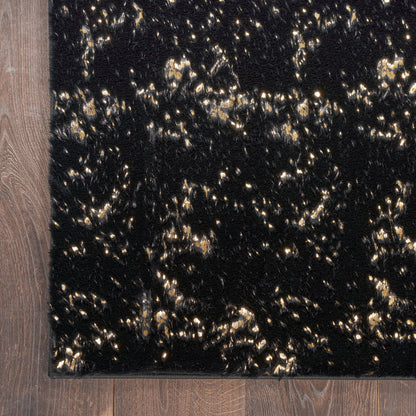 Nourison Home Cozy Shimmer  Black Gold  Contemporary