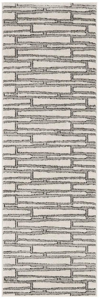 Nourison Home Nordic NRC02 Ivory Grey Contemporary Power-loomed Rug