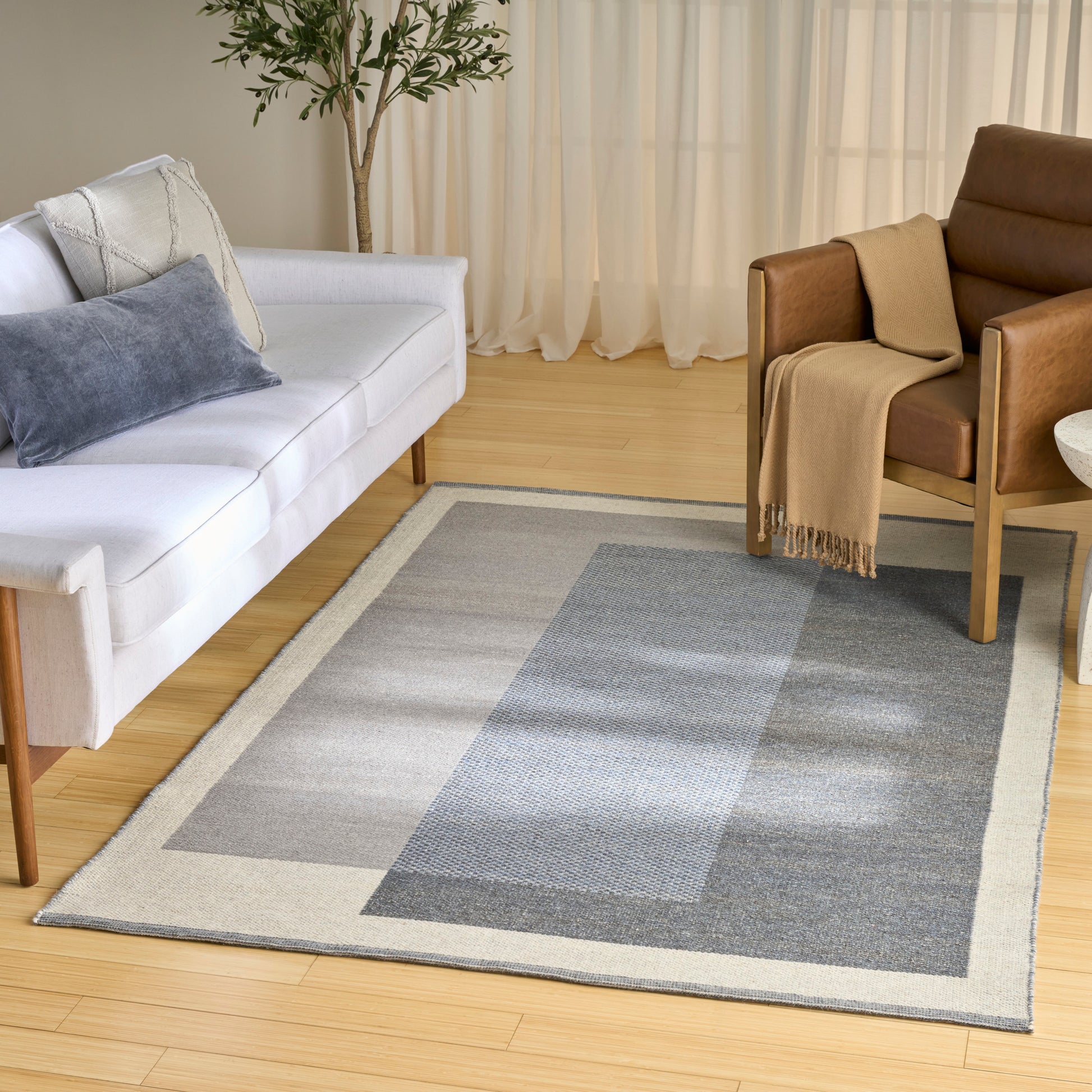 Nourison Home Copenhagen  Ivory Blue  Contemporary