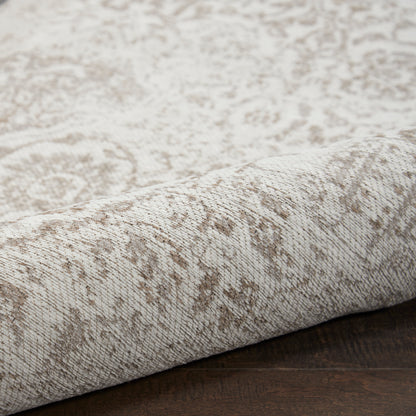 Nourison Home Damask  Ivory  Transitional