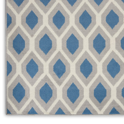 Nourison Home Grafix  Blue  Contemporary