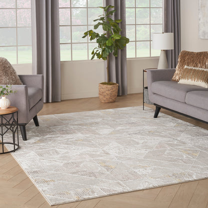 Nourison Home Glitz  Ivory Multicolor  Contemporary