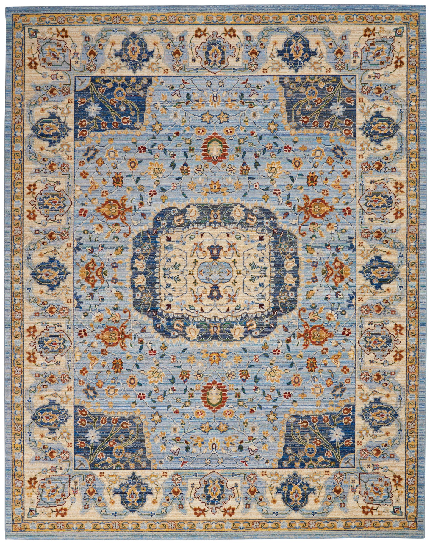 Nourison Home Majestic  Light Blue  Traditional