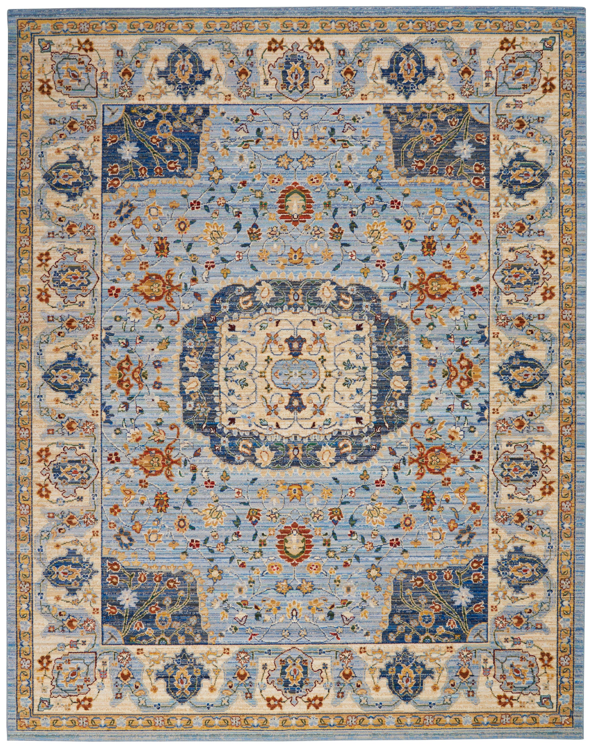 Nourison Home Majestic  Light Blue  Traditional