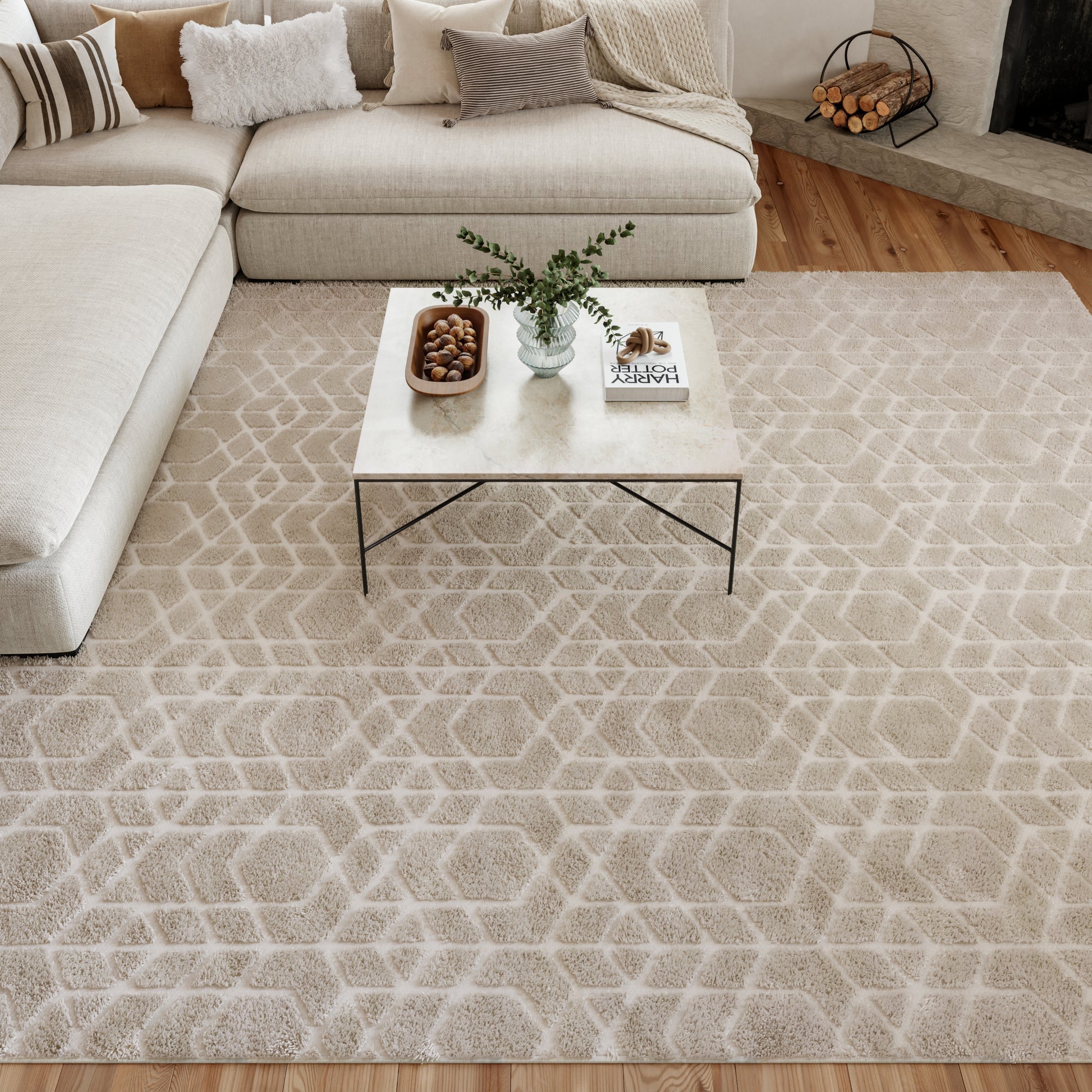 Nourison Home Washable Charm  Silver Ivory  Contemporary