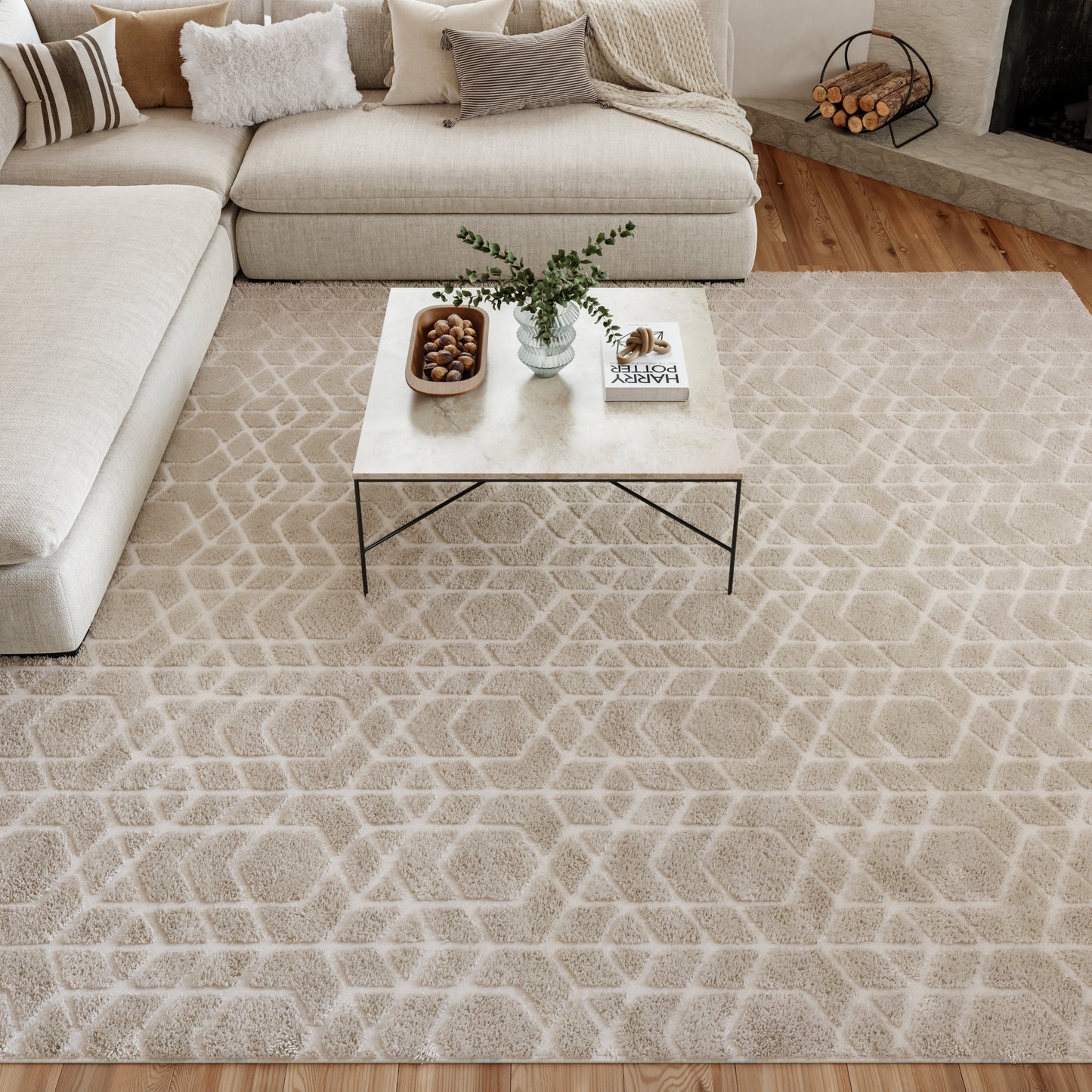 Nourison Home Washable Charm  Silver Ivory  Contemporary