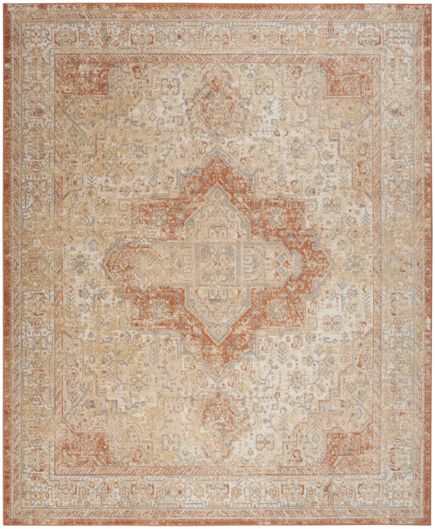 Nourison Home Nourison Essentials Persian NRE07 Beige Rust Traditional Power-loomed Rug