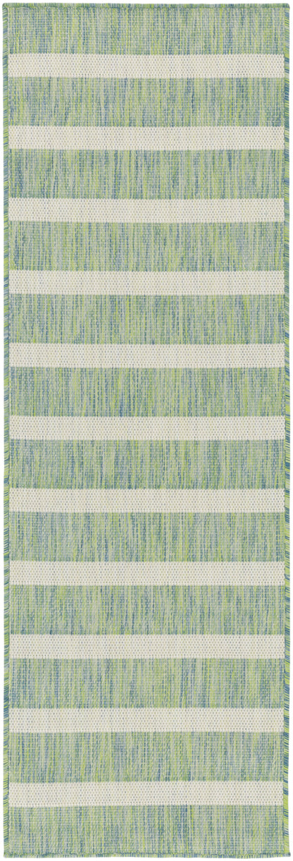 Nourison Home Positano POS03 Blue Green Ivory Contemporary Power-loomed Rug