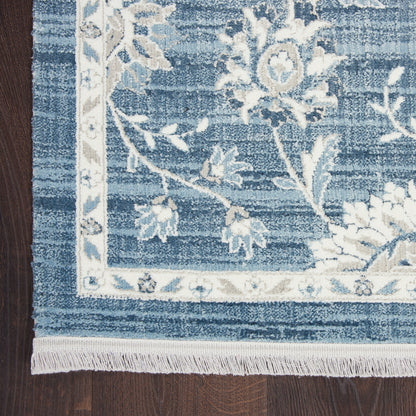 Nourison Home Lennox  Blue Ivory  Transitional