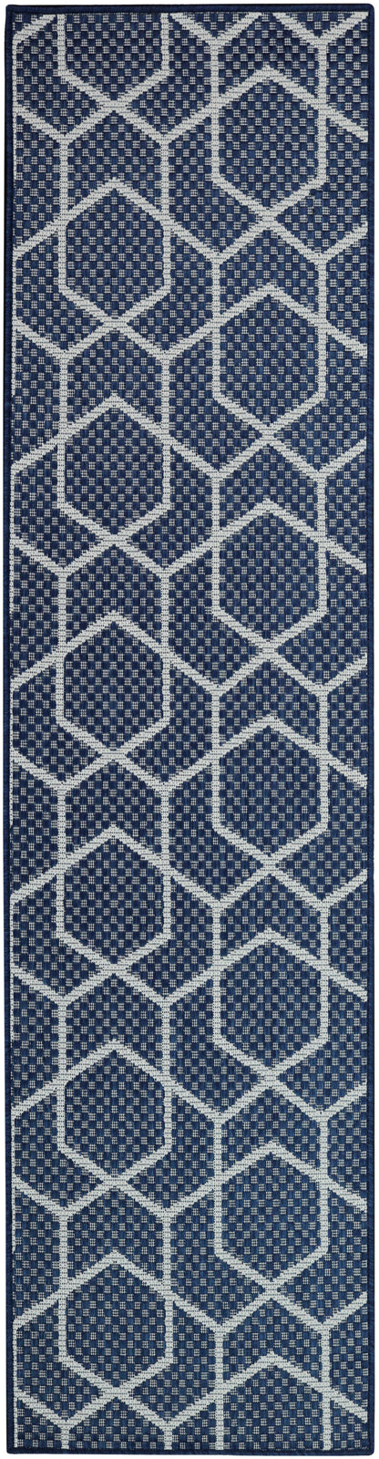 Nourison Home Horizon Indoor/Outdoor HOZ01 Navy Contemporary Power-loomed Rug