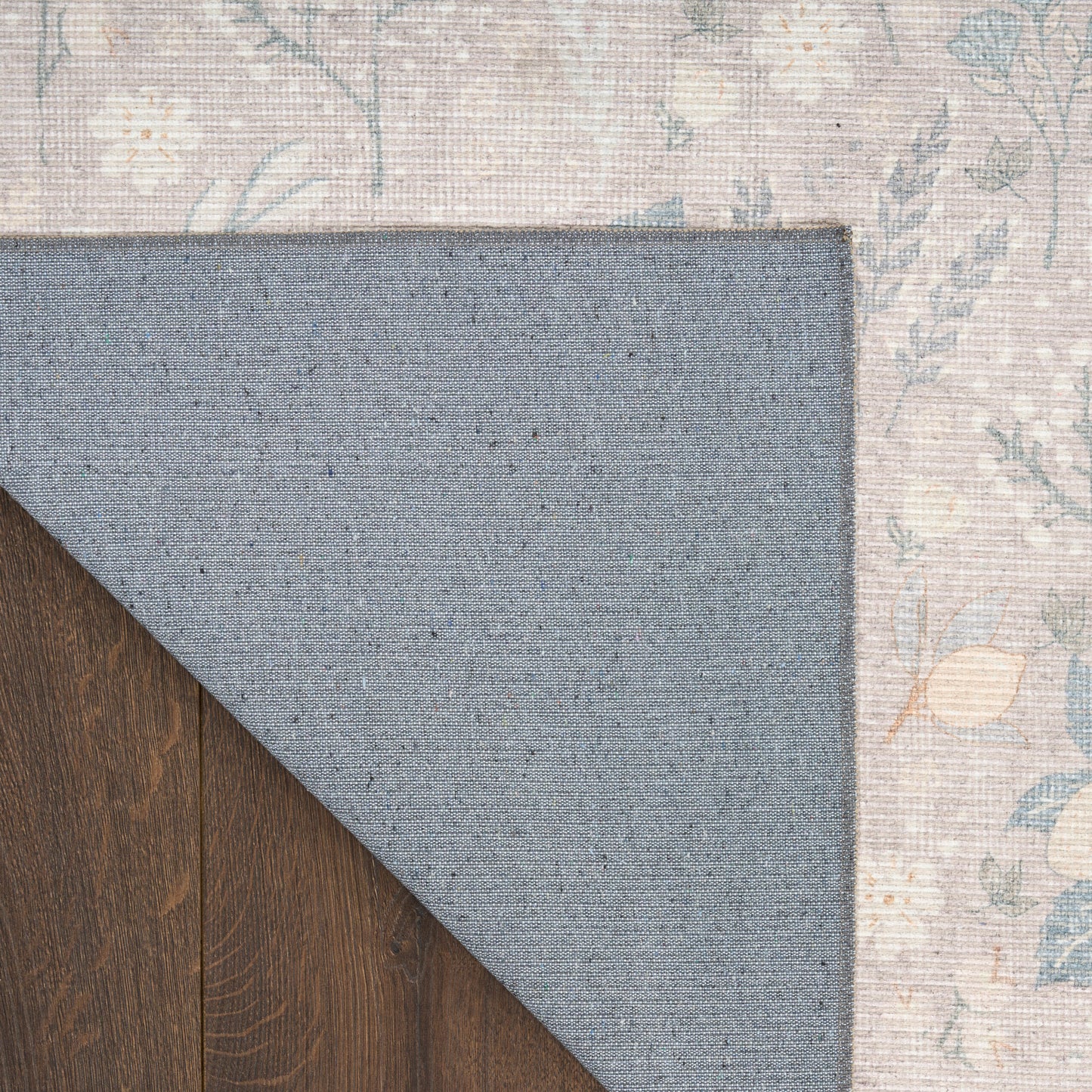 Nourison Home Botanical Washables  Grey Multicolor  Contemporary