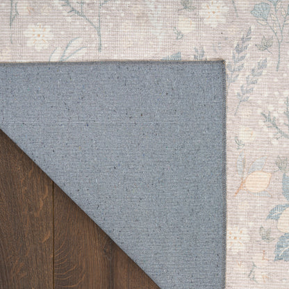 Nourison Home Botanical Washables  Grey Multicolor  Contemporary