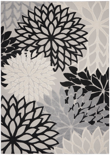 Nourison Home Aloha  Black White  Contemporary