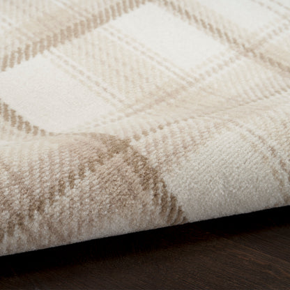 Nourison Home Grafix  Ivory Beige  Contemporary