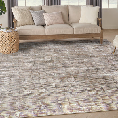 Nourison Home Sustainable Trends  Ivory Mocha  Contemporary