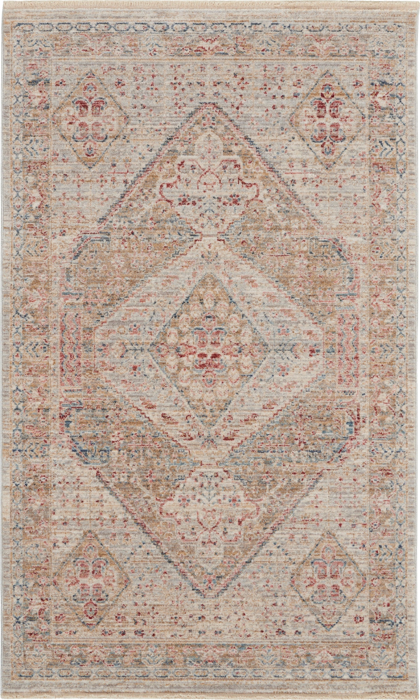 Nourison Home Homestead HMS03 Beige Grey Traditional Power-loomed Rug