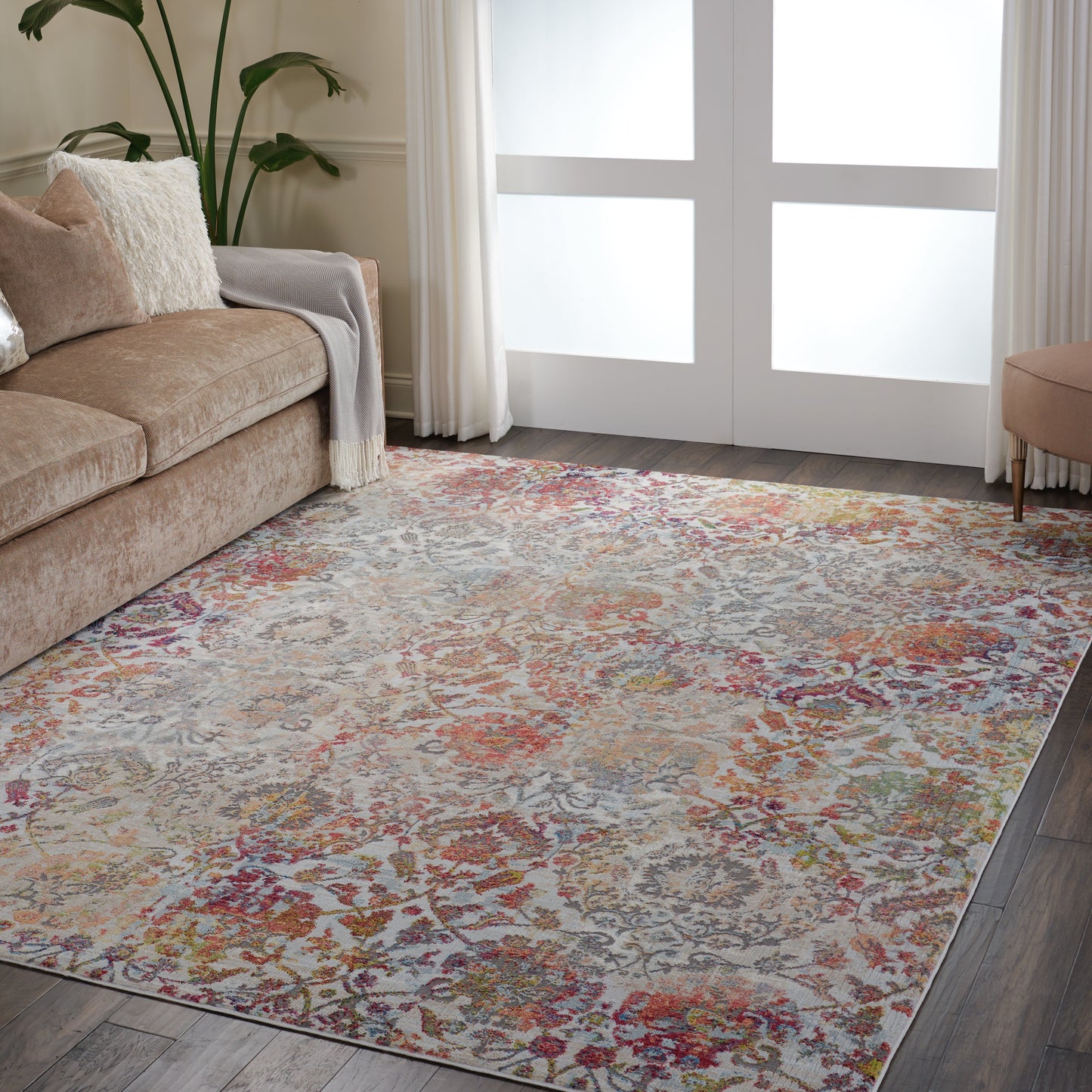 Nourison Home Ankara Global  Ivory Orange  Transitional