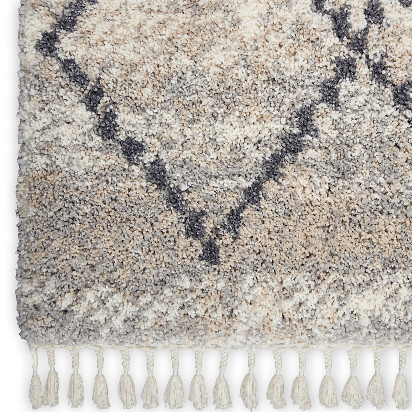Nourison Home Oslo Shag  Silver Grey  Contemporary