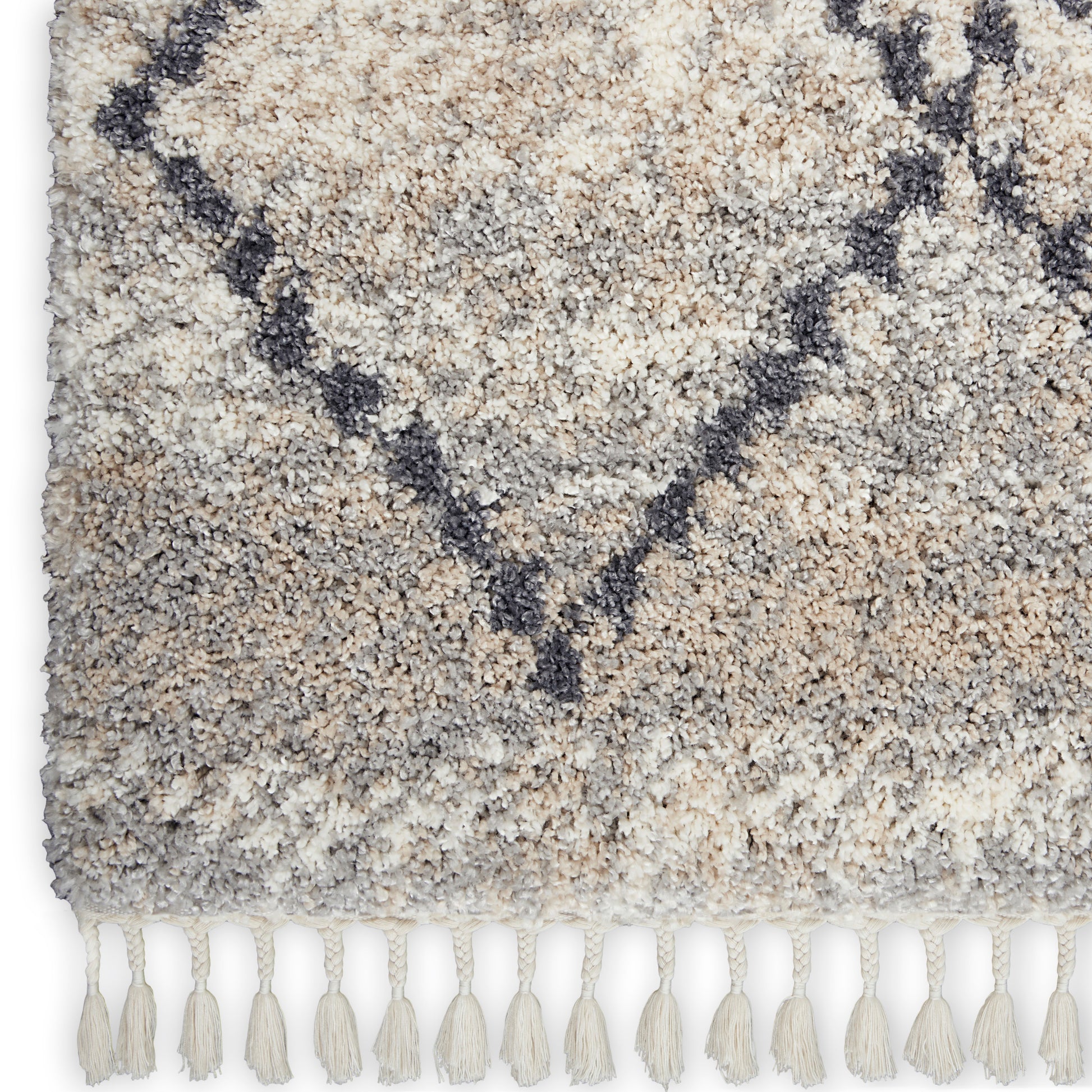 Nourison Home Oslo Shag  Silver Grey  Contemporary