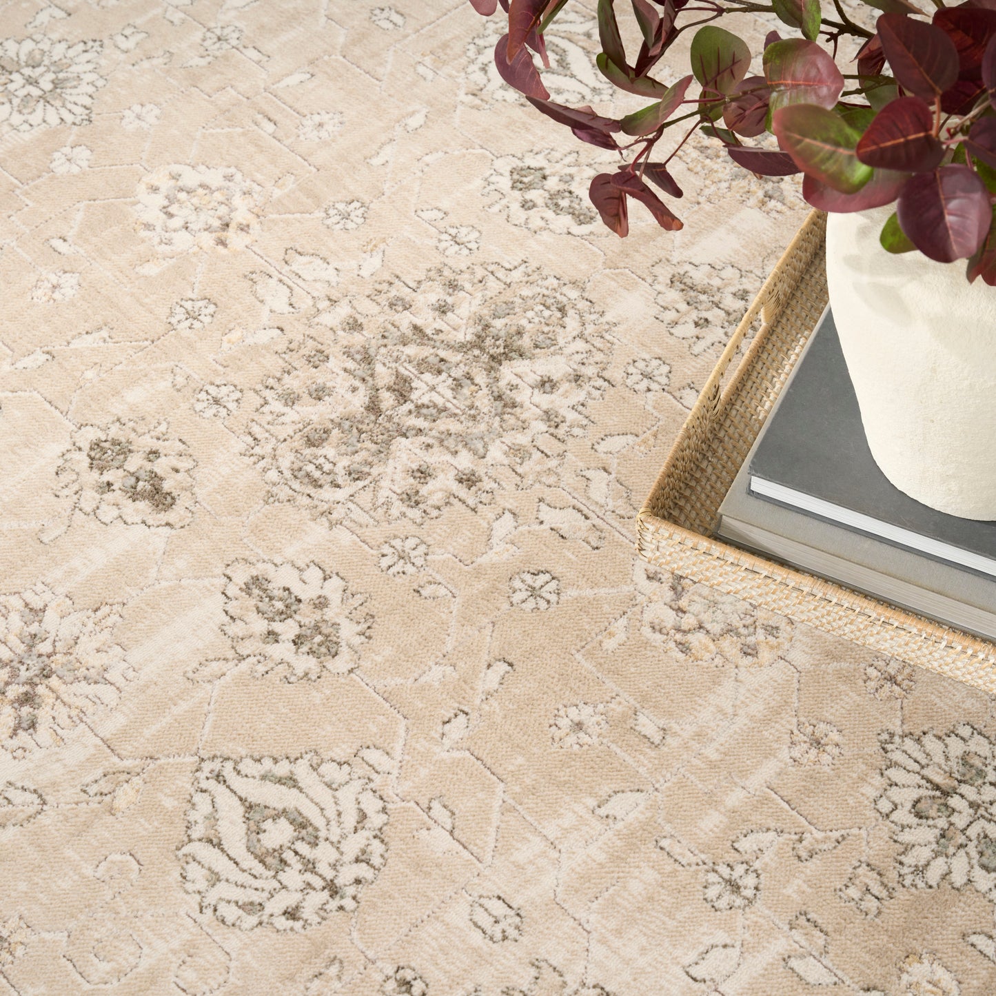 Nourison Home Soft Mist  Beige Grey  Traditional