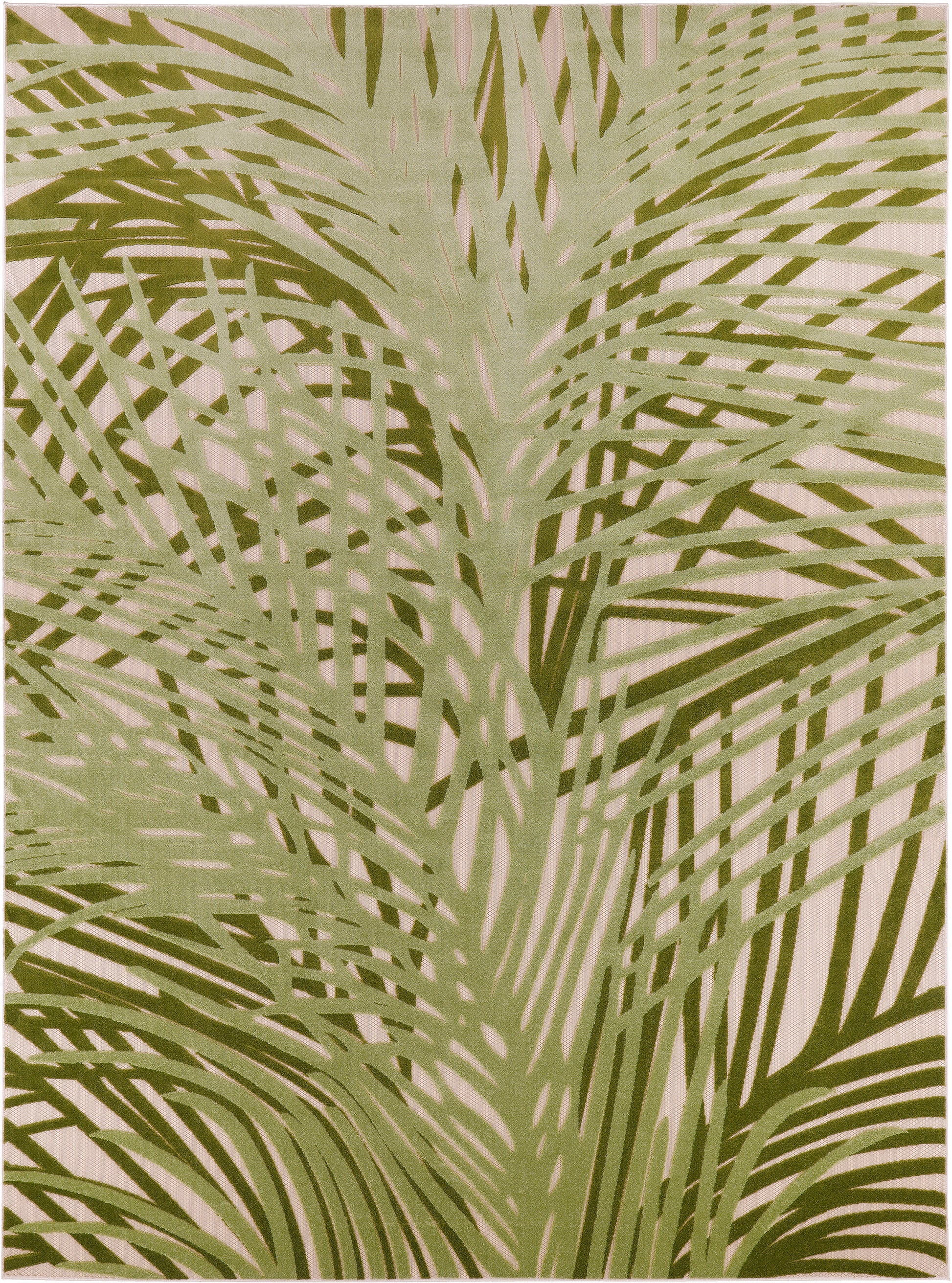 Nourison Home Aloha  Ivory Green  Contemporary