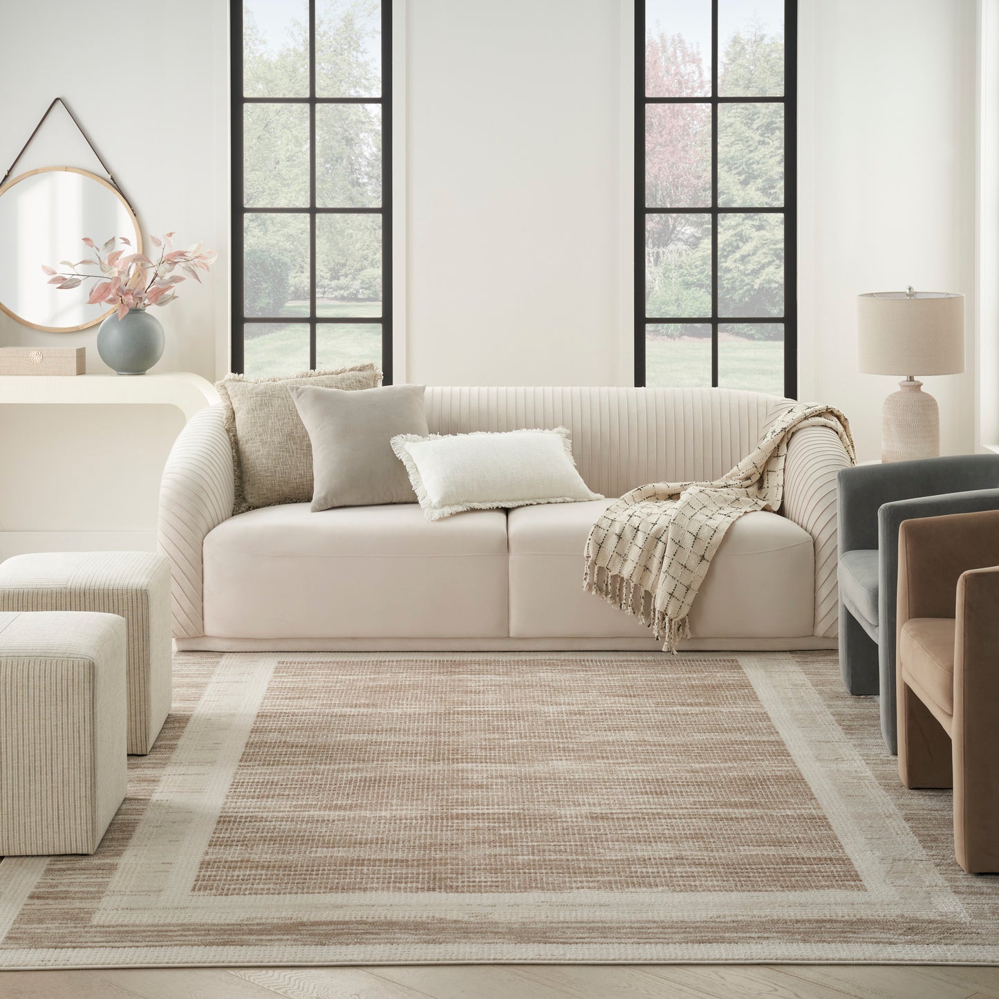 Nourison Home Serenity Home  Mocha Ivory  Contemporary