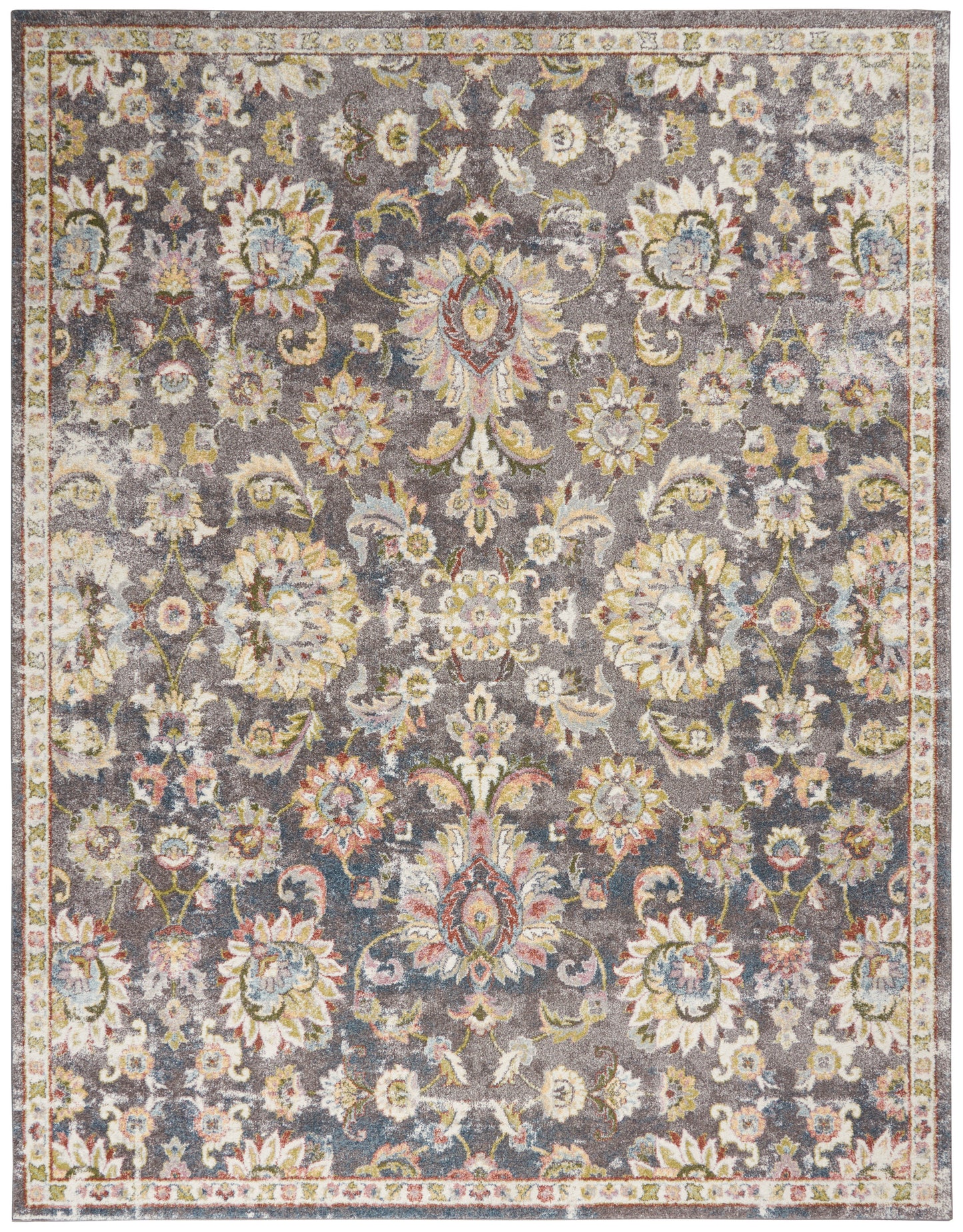 Nourison Home Soraya SOR02 Charcoal Multi Transitional Power-loomed Rug