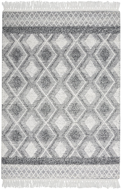 Nicole Curtis Series 3 SR301 Grey Ivory Contemporary Hand Woven Rug