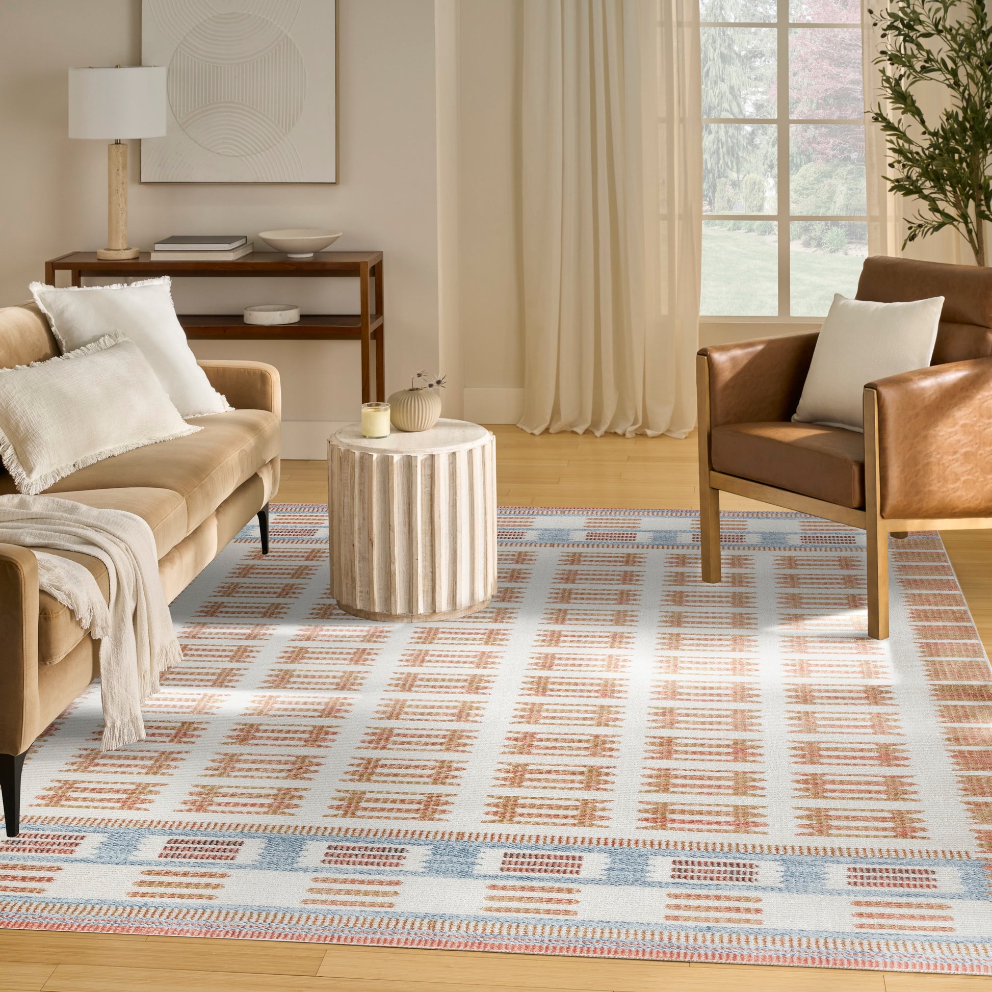 Nourison Home Nordic  Ivory Rust  Contemporary
