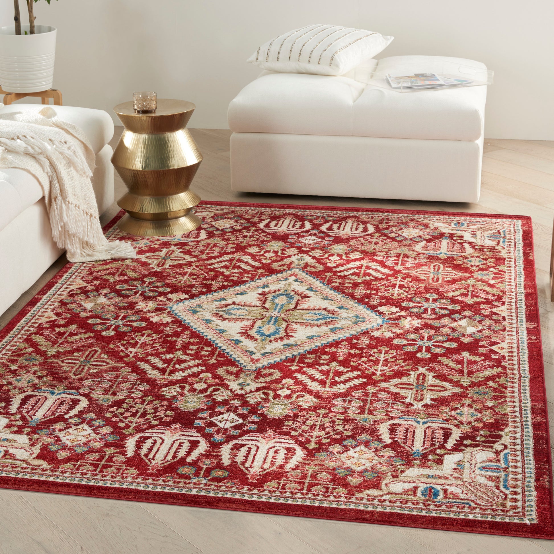 Nourison Home Karisma  Brick Ivory  Traditional